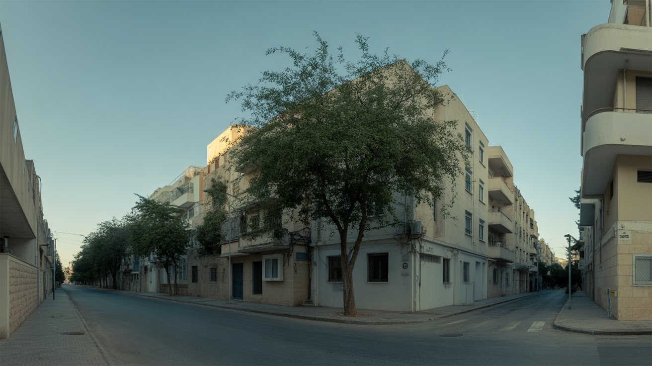 רחוב שדרתי עם בניינים ותיקים — בדיקת שכונה להשקעה