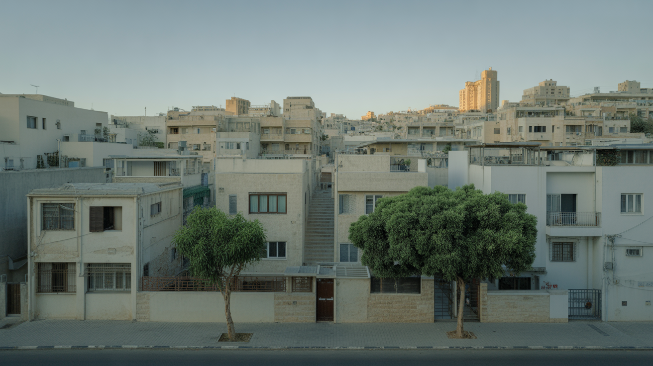 מתחם בניינים ישנים שהוכרז לפינוי בינוי