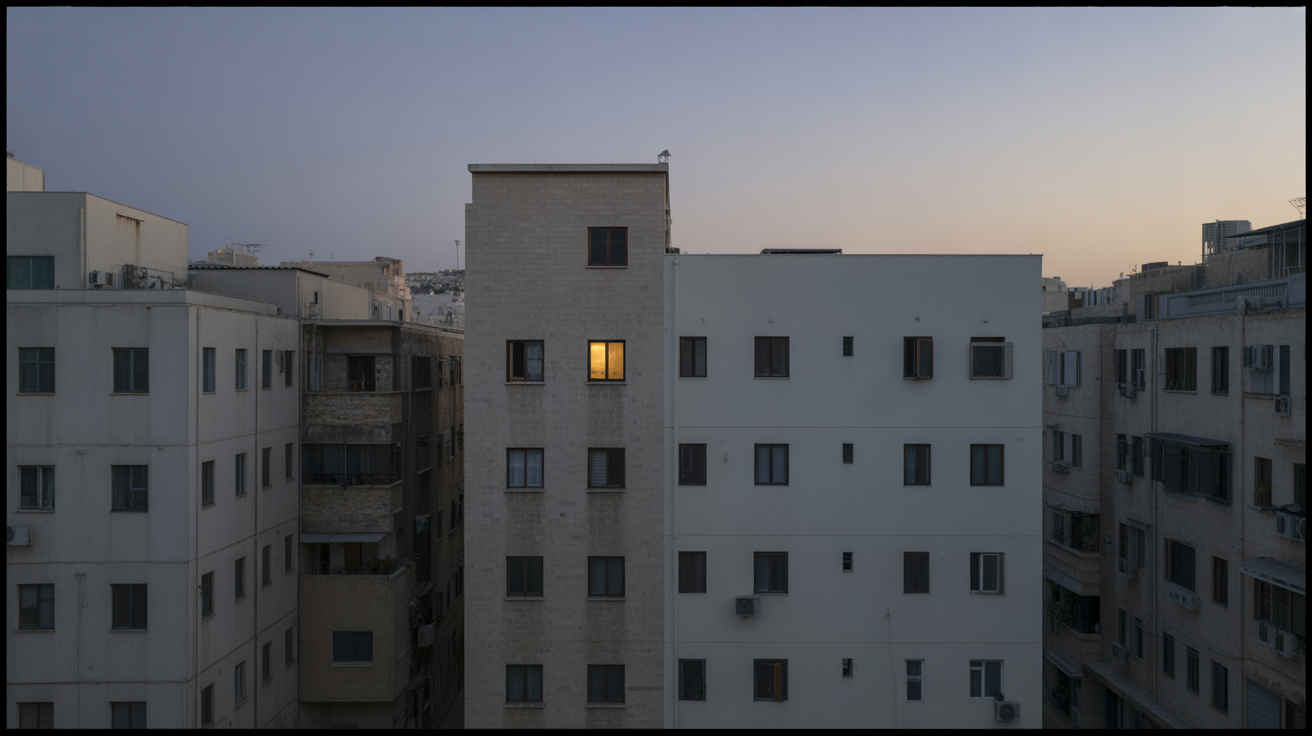 חלון מואר יחיד בבניין — דייר מסרב בפינוי בינוי