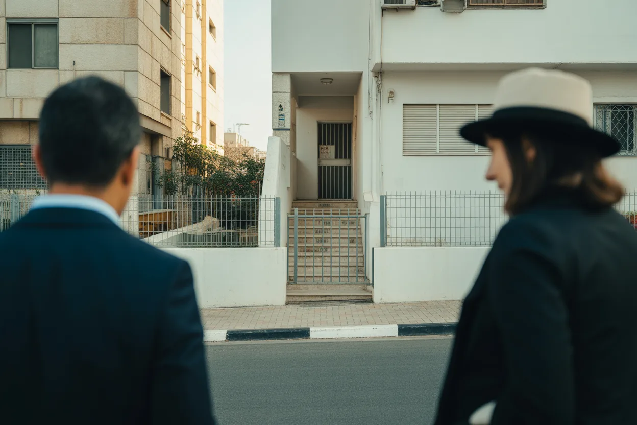 כניסה לבניין שיכון קלאסי